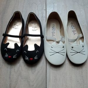 Bundle of 2 Pairs Ballet Flats Toddler Girl Size 9